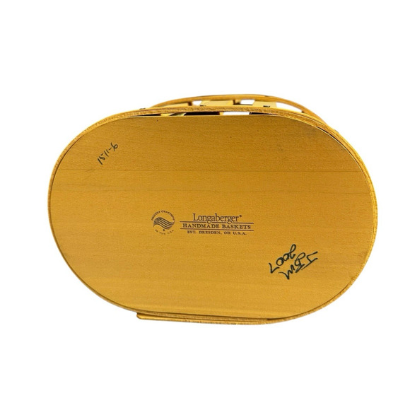 Longaberger Vintage 2007 Small Oval Picket Pail Easter Basket Liner Protector - Picture 5 of 6